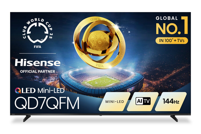 Téléviseur intelligent QLED à Mini DEL HISENSE QD7QFM UHD 4K de 85 po avec IA et Fire TV (85QD7QFM)