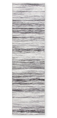  Carpette longue Ceren grise lavable - 2 pi x 7 pi