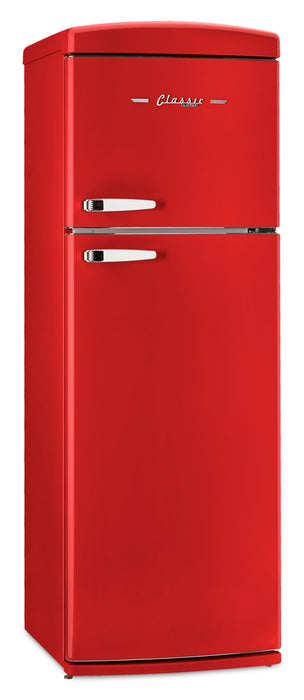 Réfrigérateur Classic Rétro d’Unique de 24 po et de 11 pi3 à congélateur supérieur - rouge bonbon - UNQ-310L R TM
