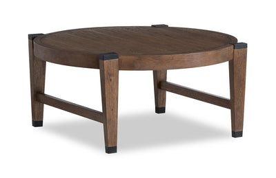 Gordon 38” Round Solid Wood Coffee Table - Brown | Table à café ronde Gordon de 38 po en bois massif - brune