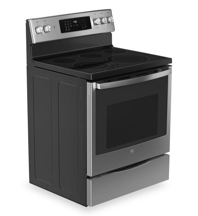 Cuisinière électrique intelligente GE de 30 po - acier inoxydable résistant aux traces de doigts - PCB900YVFS