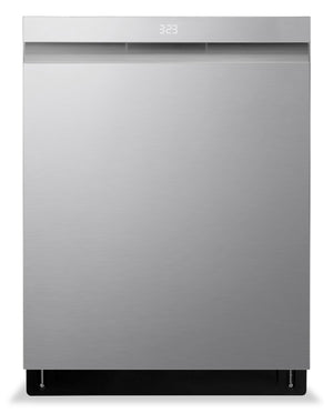 Lave-vaisselle intelligent encastré LG à 46 dBA de 24 po avec commandes sur le dessus et QuadWashMC Pro - acier inoxydable Smudge-ProofMD - LDPH5554S