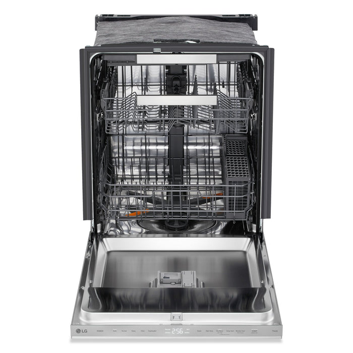  Lave-vaisselle encastré LG à 46 dBA de 24 po avec commandes sur le dessus et QuadWashMC - acier inoxydable - LDNPQ555S