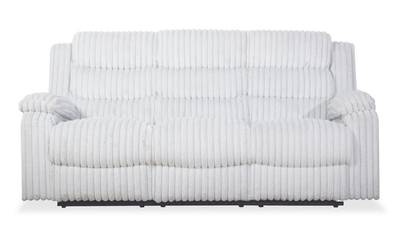 Sofa inclinable Bryson de 82,5 po en tissu de fausse fourrure - gris brume