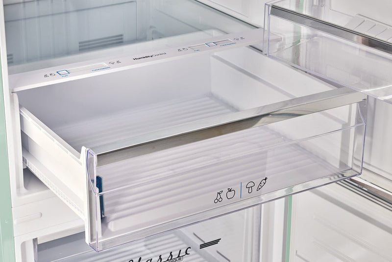 Réfrigérateur Classic Rétro d’Unique de 28 po et de 17 pi3 à congélateur inférieur - vert - UNQ-455L LG AC