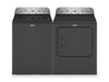 Laveuse à chargement par le haut de 5,5 pi3 avec turbine PowerMC et sécheuse à gaz de 7 pi3 avec vapeur de Maytag - noir volcan