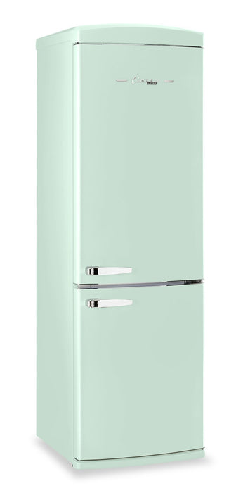 Réfrigérateur Classic Rétro par Unique de 24 po et de 12 pi3 à congélateur inférieur - vert menthe estival - UGP-340L LG AC