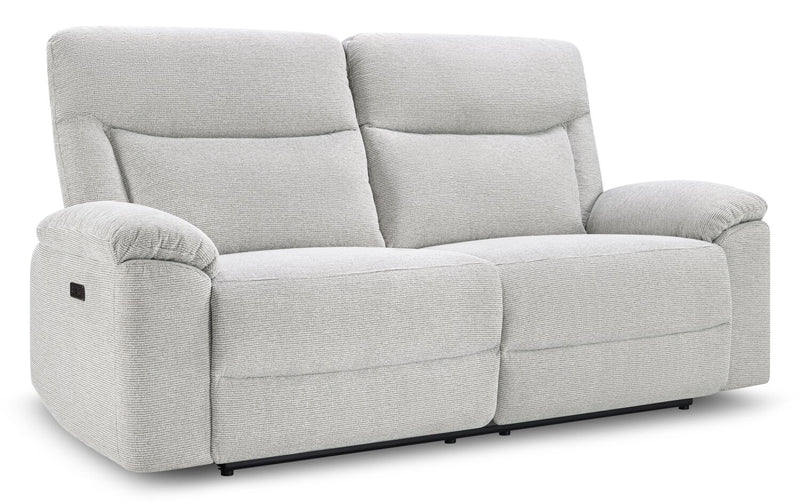 Sofa à inclinaison électrique Spencer de 80,9 po en tissu de chenille - gris