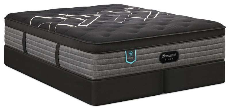 Ensemble matelas semi-ferme à Euro-plateau Presidential Suite de série Hotel de Beautyrest BlackMD pour très grand lit