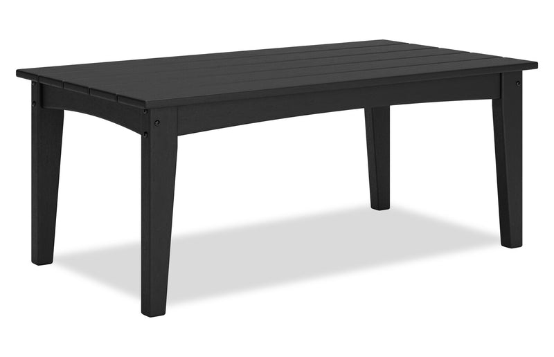 Table à café Lake pour la terrasse à l’extérieur - plastique haute densité, résistant aux intempéries - noire
