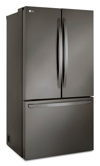 Réfrigérateur LG de 36 po et de 27 pi3 de profondeur comptoir à portes françaises - acier inoxydable noir PrintProofMC - LRFLC2706D