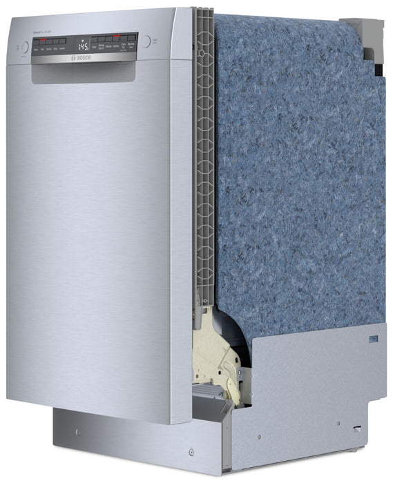 Lave-vaisselle intelligent Bosch série 300 de 18 po avec commandes à l’avant, PrecisionWash et 3e panier - SPE53C55UC