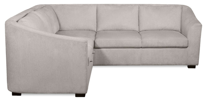 Sofa-lit sectionnel de gauche Envy 2 pièces en tissu de chenille - gris brouillard
