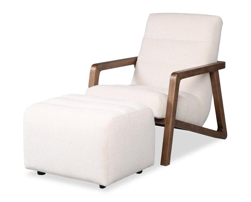 Pouf Cove de 27 po en tissu de chenille - taupe 