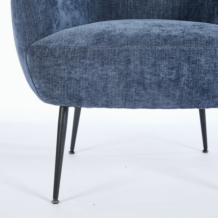 Fauteuil d’appoint Nova de 28,7 po en tissu bouclé - bleu