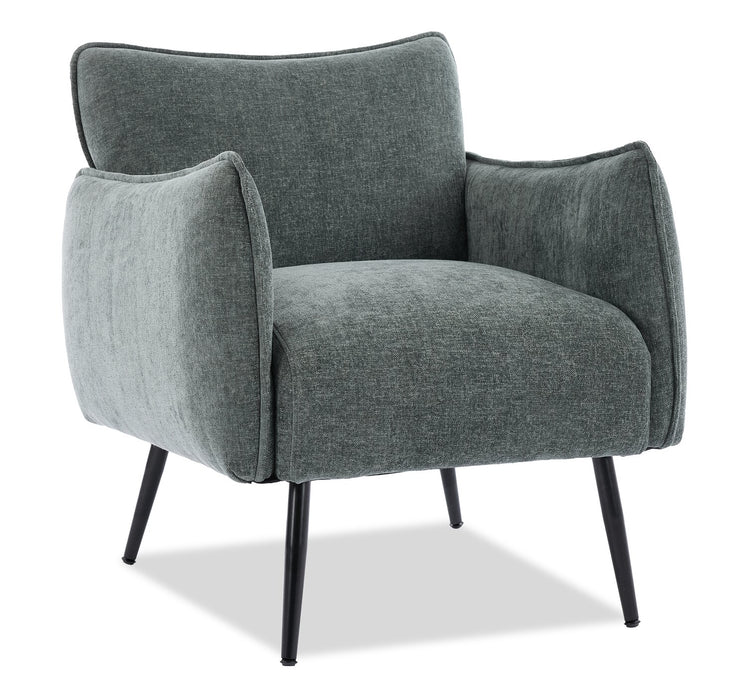 Fauteuil d’appoint Arlo de 29,5 po en tissu d’apparence lin - vert
