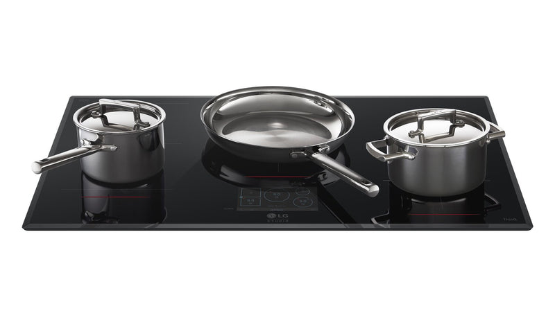 Surface de cuisson à induction LG Studio de 36 po à 5 brûleurs avec zone de cuisson polyvalente - CBIS3618BE