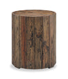 Table de bout ronde rustique Martel de 34 po - pin rustique