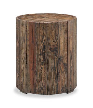 Table de bout ronde rustique Martel de 34 po - pin rustique