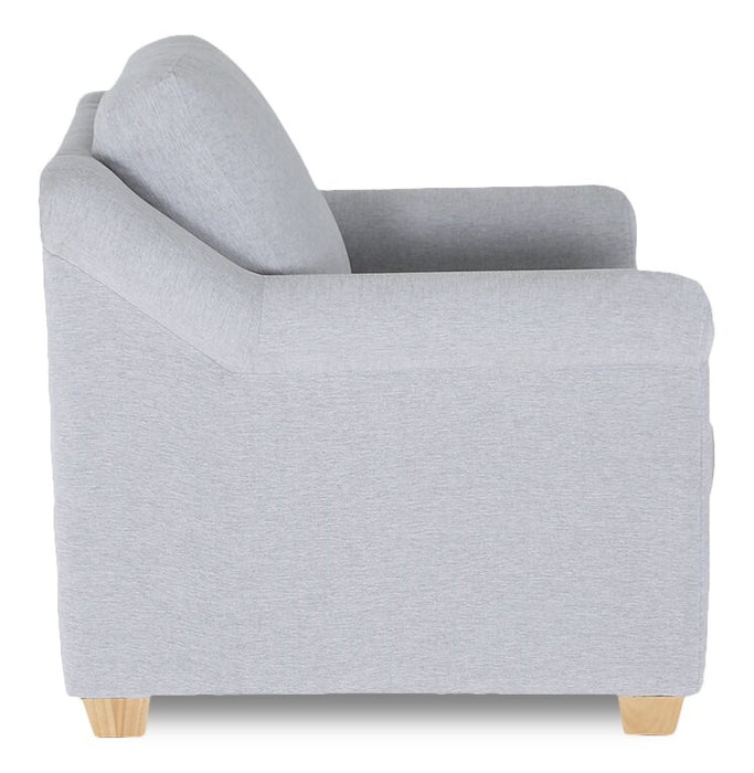 Fauteuil contemporain Finesse de 37 po en tissu de chenille - gris chiné 