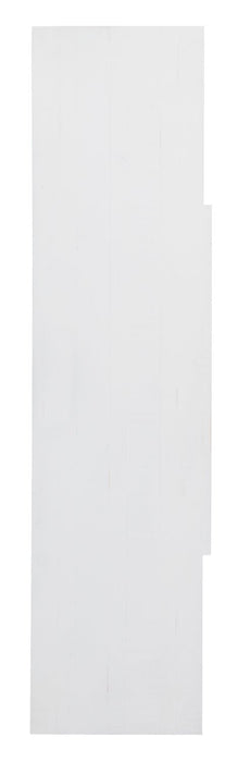 Meuble pour téléviseur traditionnel Wesley de 70 po avec rangement et système de gestion des câbles pour téléviseurs jusqu’à 75 po - blanc calcaire