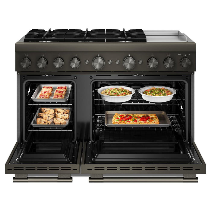 Cuisinière hybride KitchenAid de 6,3 pi³ à 6 brûleurs avec plaque chauffante - minerai noir - KFDD948SBE