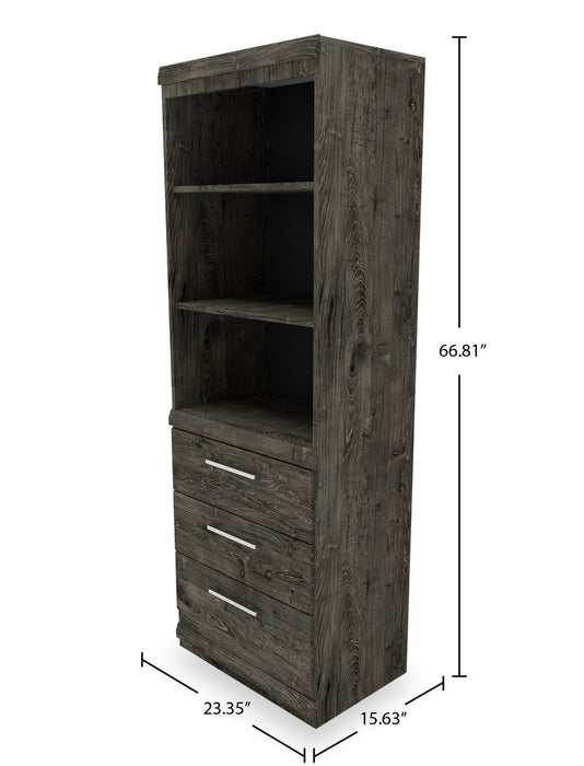 Section latérale Camden de 23,35 po avec rangement - chêne albâtre