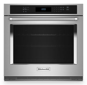Four mural simple électrique KitchenAid de 5 pi³ et de 30 po avec convection véritable - acier inoxydable avec fini PrintShieldMC - KOES530PPS
