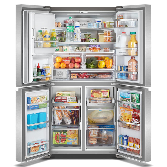 Réfrigérateur à 4 portes Whirlpool de 36 po et de 19 pi³ de profondeur comptoir avec machine à glaçons - acier inoxydable - WRQC7836RZ