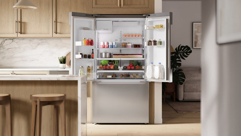 Réfrigérateur Bosch de 36 po et de 21,6 pi3 à portes françaises - acier inoxydable résistant aux traces de doigts - B36CD10ENS
