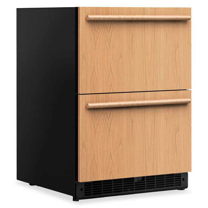 Réfrigérateur à deux tiroirs sous le comptoir KitchenAid de 24 po et 4,4 pi³ – prêt pour panneau personnalisable – KURT524SPA