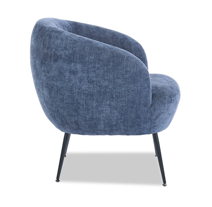 Fauteuil d’appoint Nova de 28,7 po en tissu bouclé - bleu