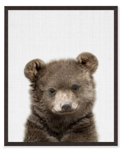 Baby Bear Framed Artwork with a Stucco Finish – 17" x 21" | Œuvre d’art encadrée « Baby Bear » avec fini stuc - 17 po x 21 po