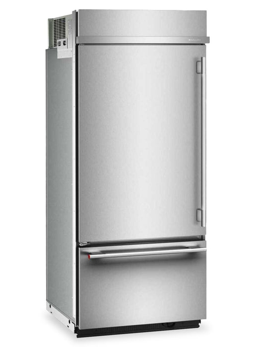 Réfrigérateur encastré KitchenAid de 20,8 pi³ et de 36 po à congélateur inférieur - acier inoxydable PrintShieldMC - KBBL336SPS