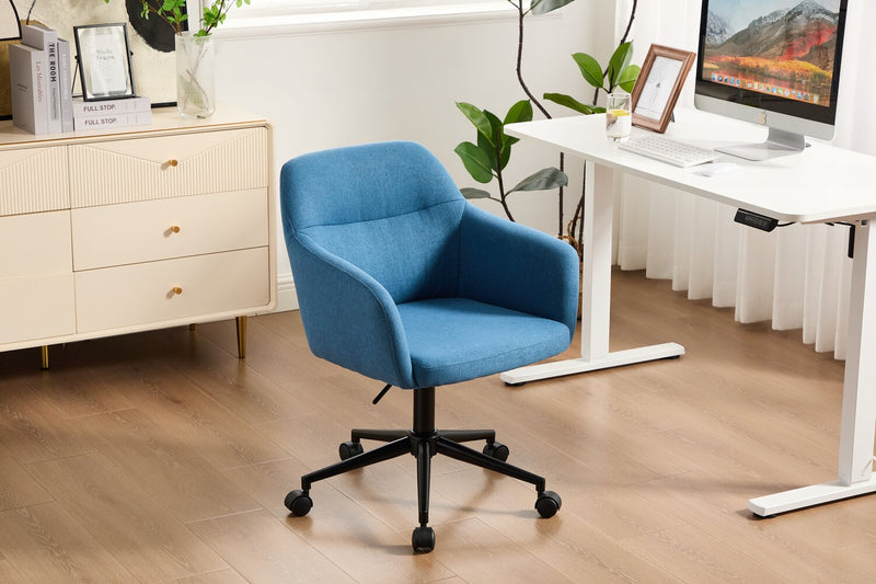Chaise de bureau pivotante Stevie de 23 po à hauteur réglable - bleue