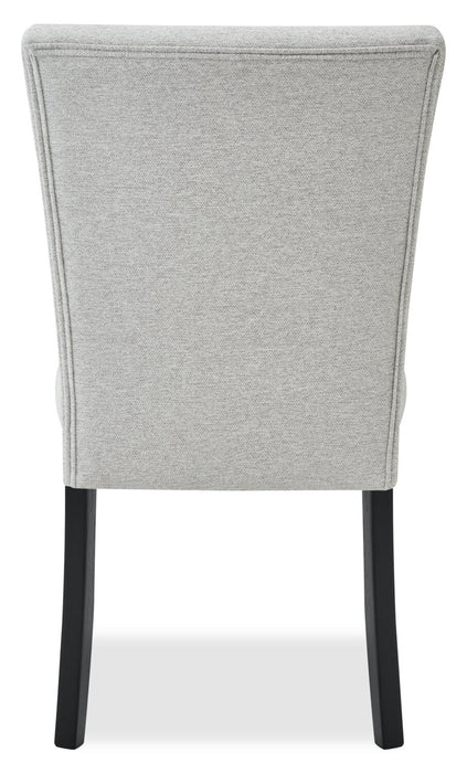 Ensemble de salle à manger Burk 7 pièces avec table de 72 po (L) à dessus en résine en imitation de marbre et 6 chaises - noir et blanc