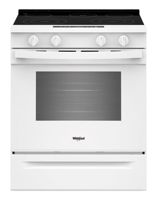 Cuisinière intelligente électrique Whirlpool de 5,3 pi3 et de 30 po avec mode sans préchauffage - blanche - YWSES3330TW