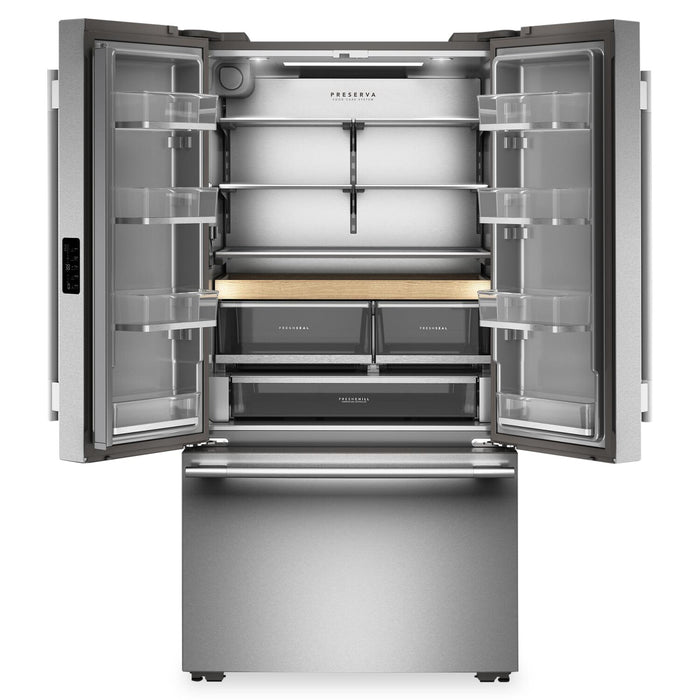 Réfrigérateur KitchenAid de 36 po et de 24 pi3 de profondeur comptoir à portes françaises - inoxydable PrintShieldMC - KRFC236SPS