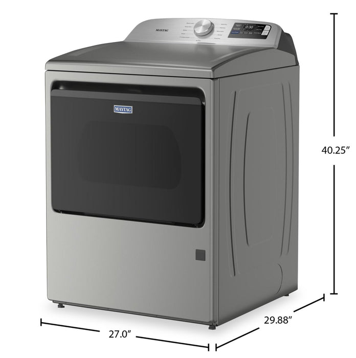 Sécheuse à gaz Maytag à chargement par le haut de 7,4 pi3 avec détection d’humidité avancée - grise - MGD6205RR