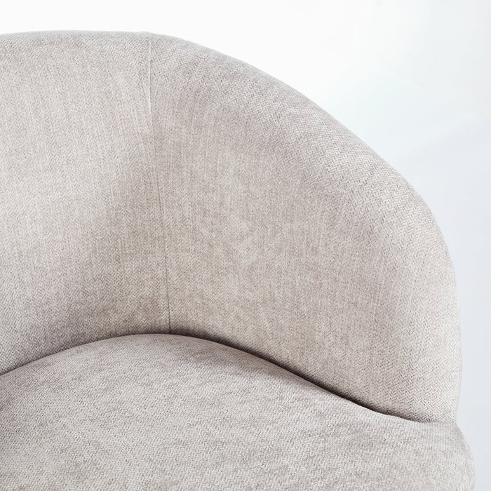Fauteuil d’appoint Nova de 28,7 po en tissu bouclé - gris clair
