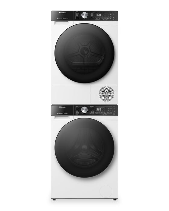 Laveuse à chargement frontal de 3,1 pi3 et sécheuse de 4,5 pi3 avec technologie de pompe à chaleur sans conduit de Hisense - blanches 