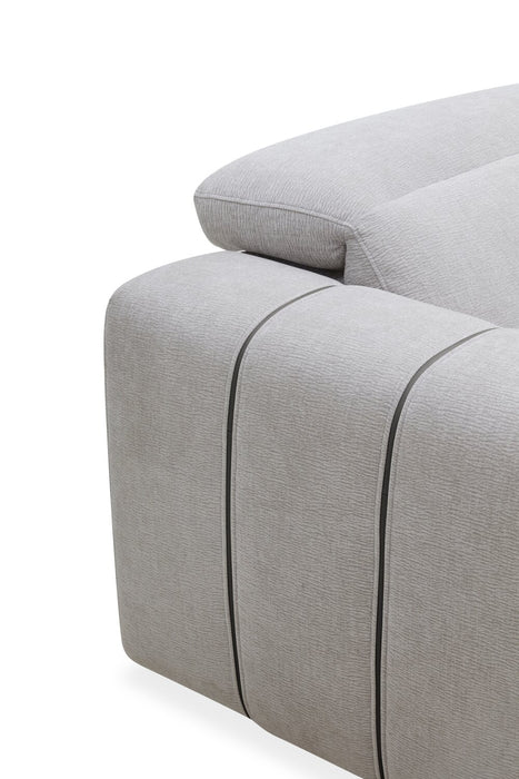 Sofa sectionnel de droite à inclinaison électrique Presidio 6 pièces - poudre