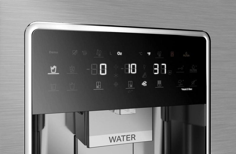 Réfrigérateur à 4 portes Whirlpool de 36 po et de 19 pi³ de profondeur comptoir avec machine à glaçons - acier inoxydable - WRQC7836RZ