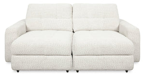 Causeuse modulaire Elevate de Scott Living de 82 po en tissu en chenille avec coulissement électrique - beige