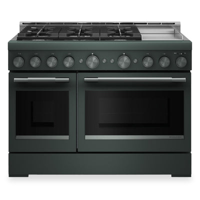 KitchenAid 6.3 Cu. Ft. 6 Burner Commercial-Style Gas Range – Juniper - KFGD948SJP | Cuisinière à gaz KitchenAid de 6,3 pi³ de style commercial à 6 brûleurs - genièvre - KFGD948SJP