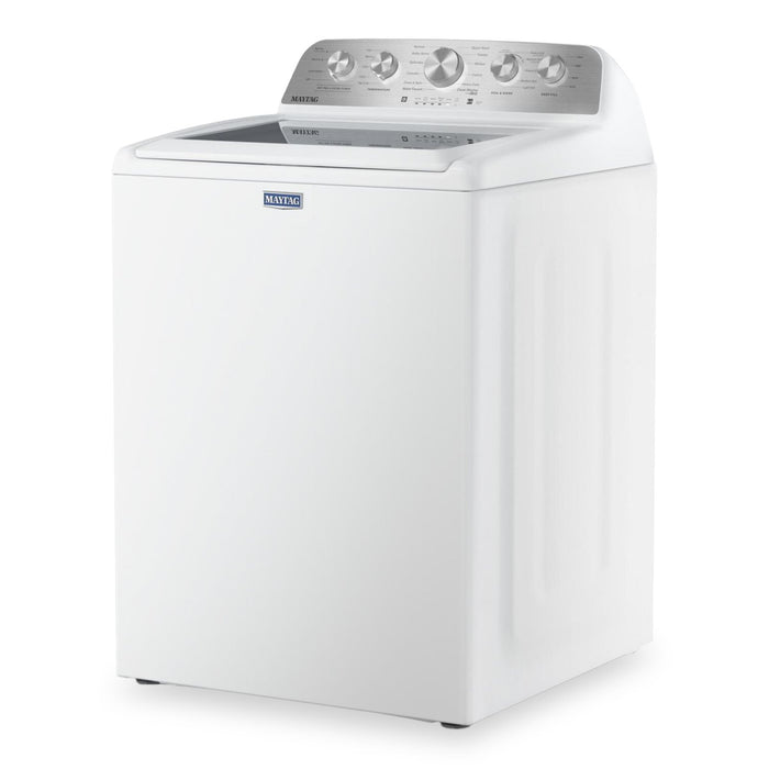 Laveuse à chargement par le haut 5,5 pi³ avec Animal Pet Pro et sécheuse électrique Animal Pet Pro 7,0 pi³ de Maytag - blanches
