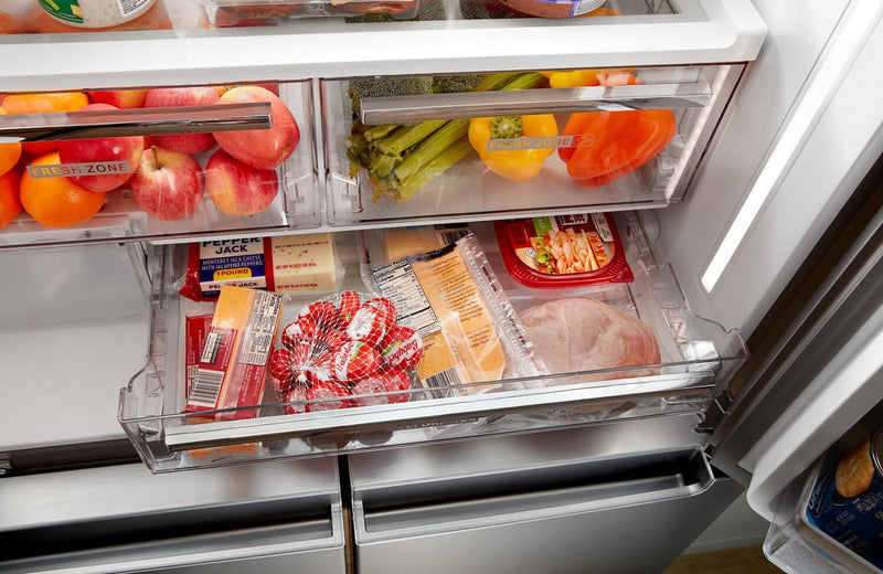 Réfrigérateur à 4 portes Whirlpool de 36 po et de 19 pi³ de profondeur comptoir avec machine à glaçons - acier inoxydable - WRQC7836RZ