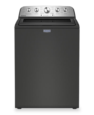 Maytag 5.5 Cu Ft. Top Load Agitator Washer with Pet Pro Option – Volcano Black - MTW5605RU | Laveuse Maytag à chargement par le haut de 5,5 pi3 avec agitateur et option Animal Pet Pro - noir volcan - MTW5605RU