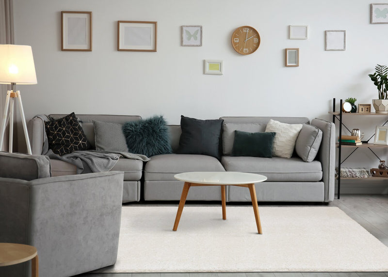 Carpette à poil long Pascal crème - 7 pi 10 po x 10 pi 6 po