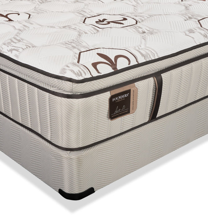 Ensemble matelas moyen luxueux à plateau-coussin Burnley de Stearns & Foster pour très grand lit